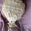 İsme Özel Bebek Dekoratif Balon Yastık -İç Dolgulu, Model: PPK157