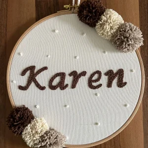İsme Özel Bebek Kapı Süsü- Punch Kapı Süsü, Model: PPVP00093
