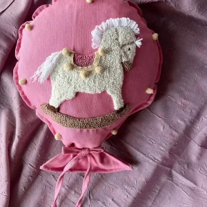 İsme Özel Bebek Dekoratif Balon Yastık -İç Dolgulu, Model: PPK152