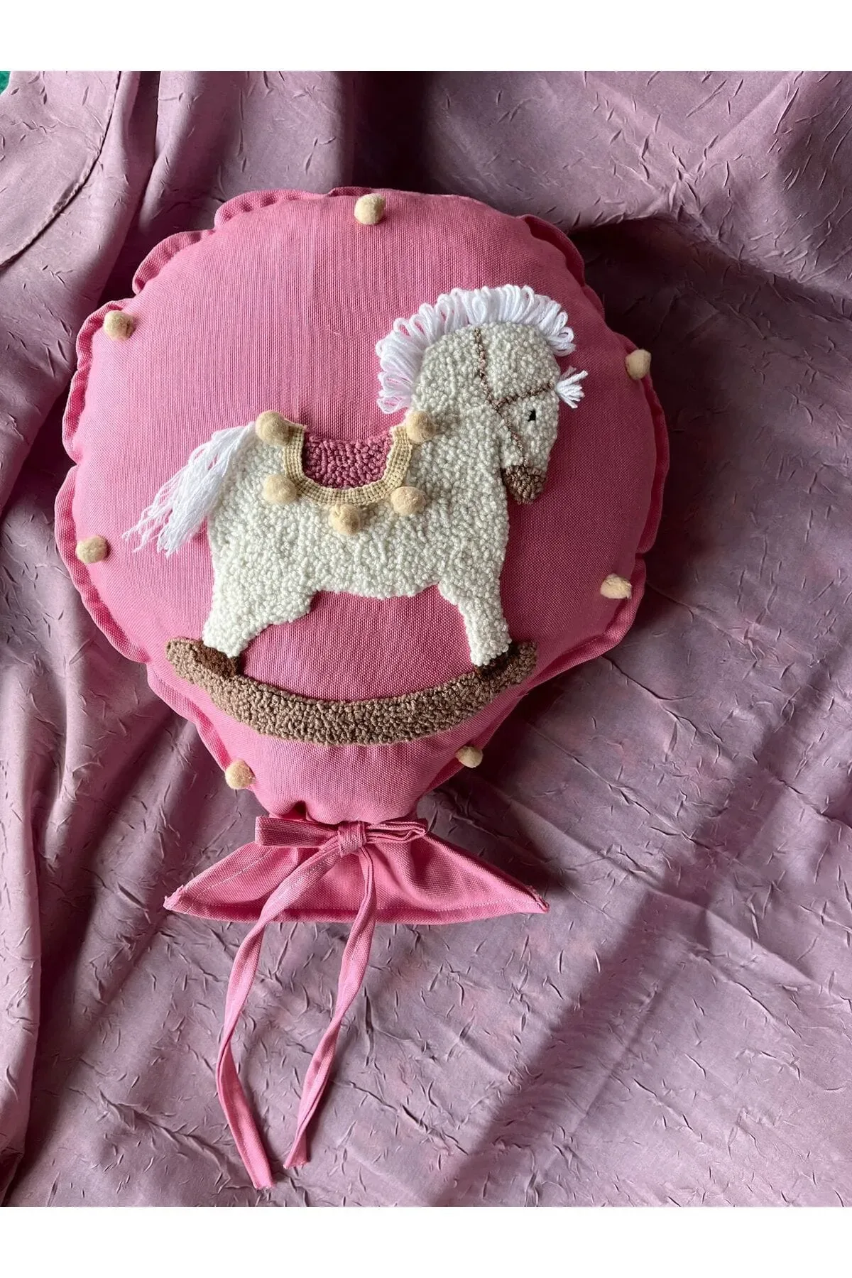 İsme Özel Bebek Dekoratif Balon Yastık -İç Dolgulu, Model: PPK152