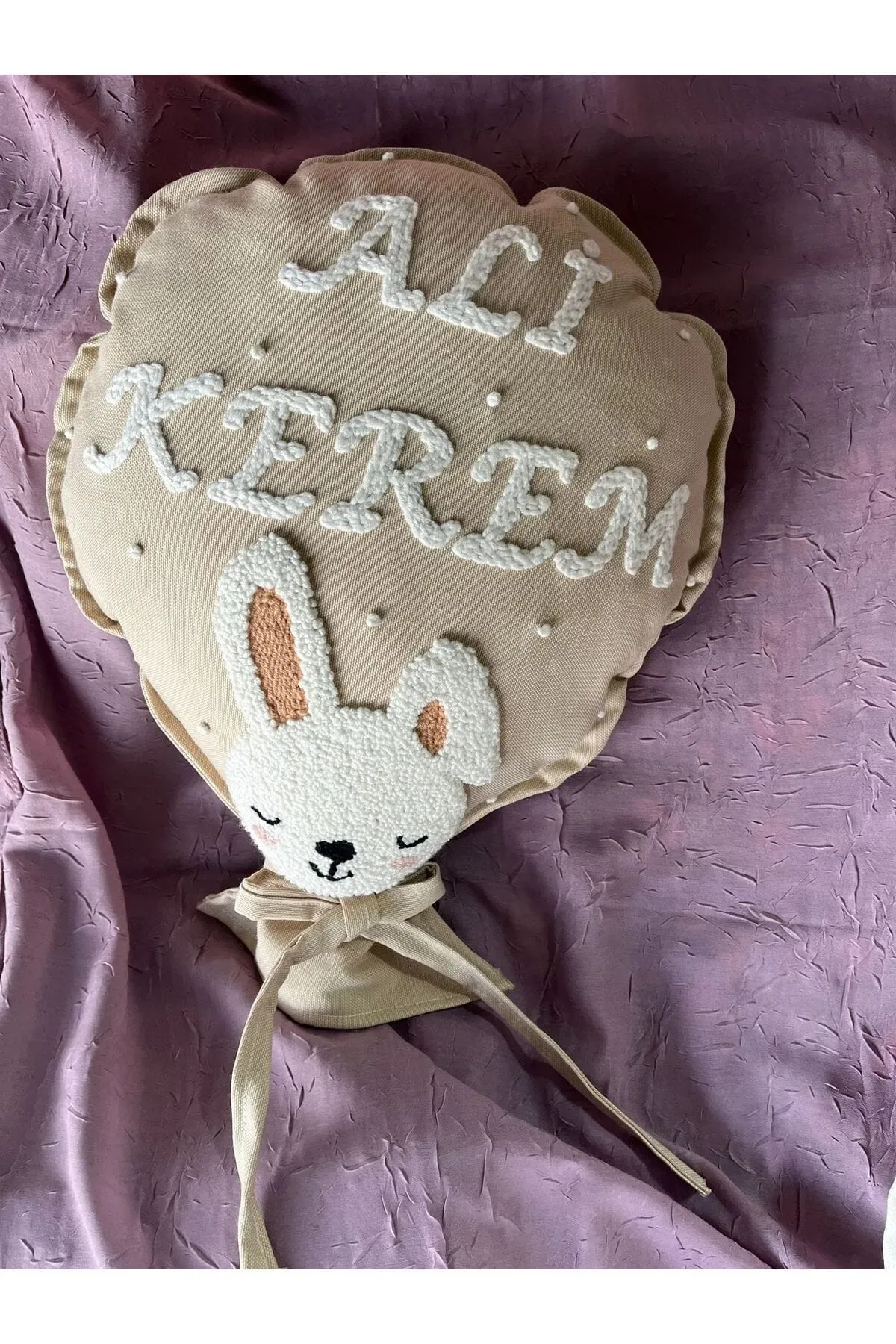 İsme Özel Bebek Dekoratif Balon Yastık -İç Dolgulu, Model: PPK157