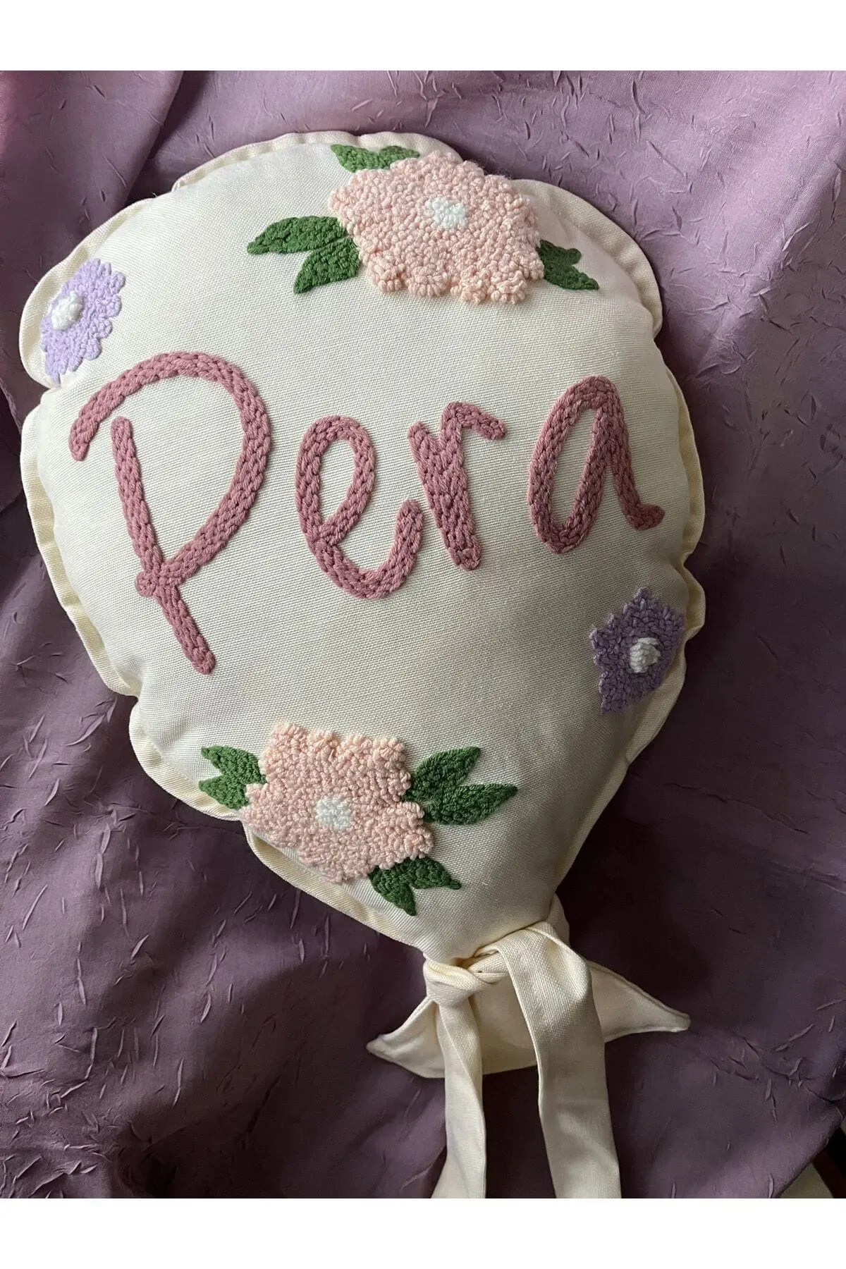 İsme Özel Bebek Dekoratif Balon Yastık -İç Dolgulu, Model: PPK160 - Görsel 2