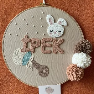 İsme Özel Bebek Kapı Süsü- Punch Kapı Süsü, Model: PPVP00104