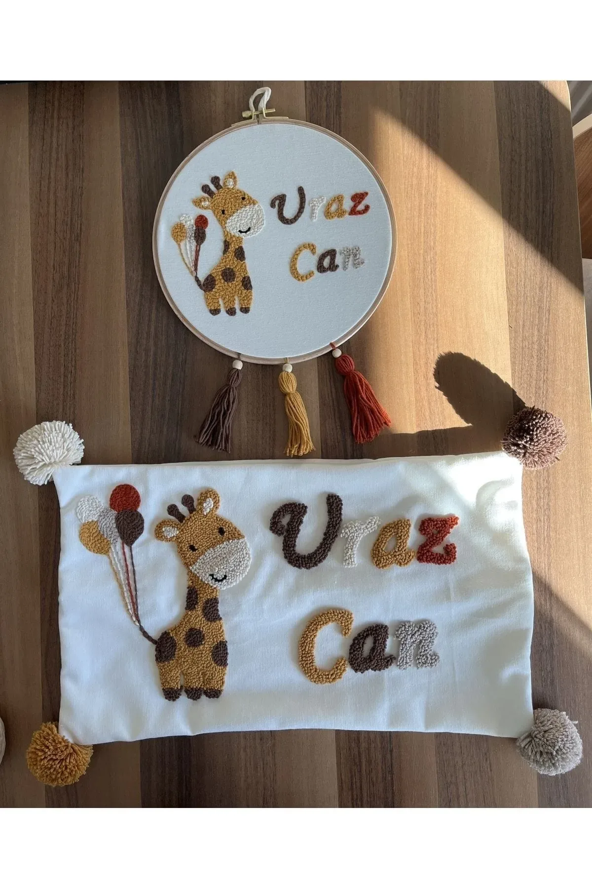 İsme Özel Bebek Takı Yastık Kılıfı & Kapı Süsü