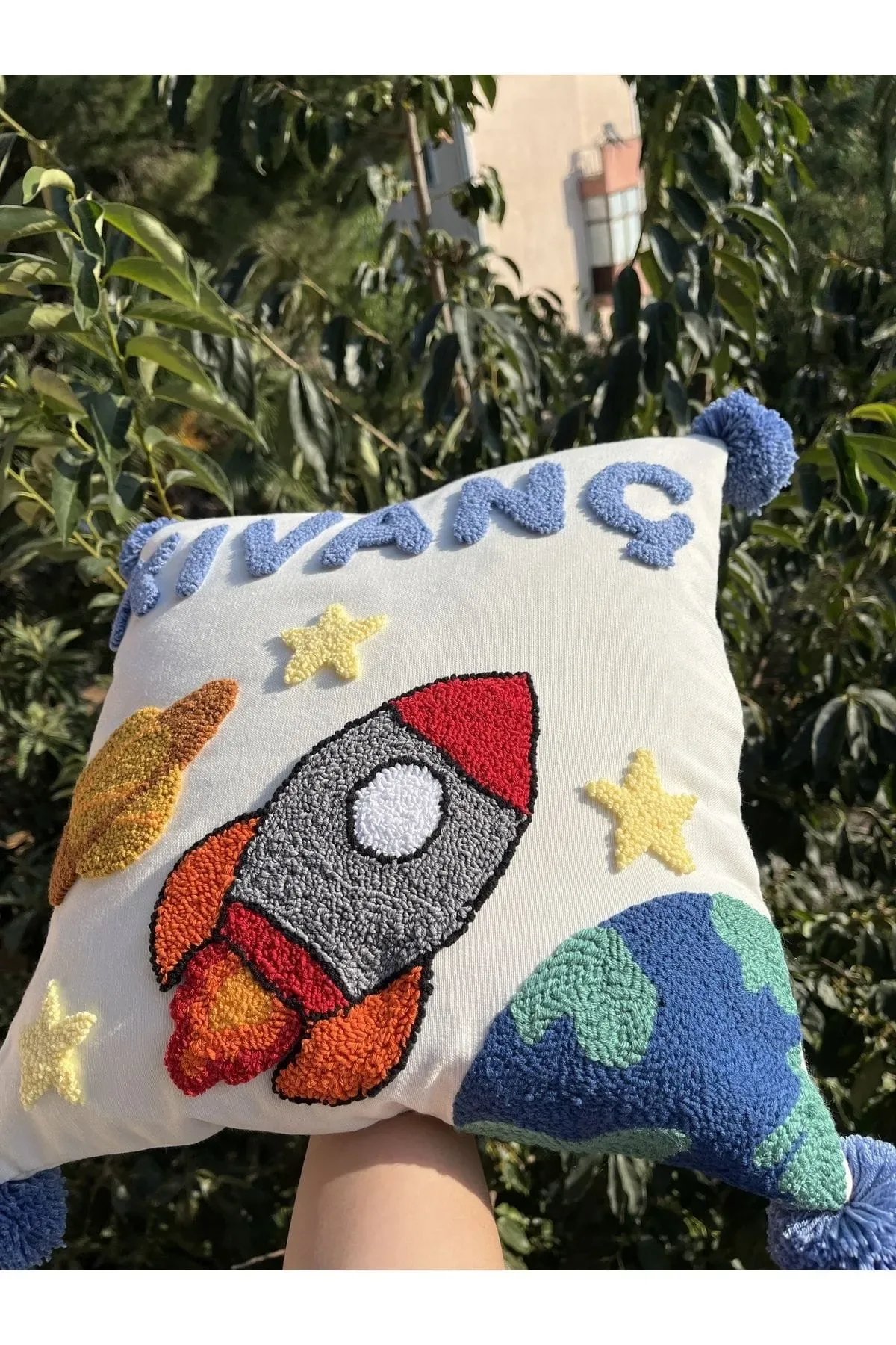 İsme Özel Bebek Takı Yastık Kılıfı Model: PPK029 - Görsel 4