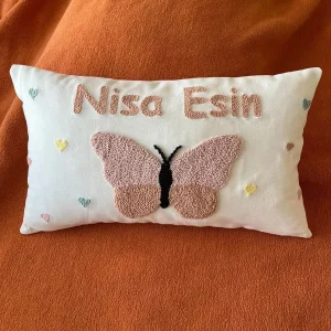 İsme Özel Bebek Takı Yastık Kılıfı Model: PPK052