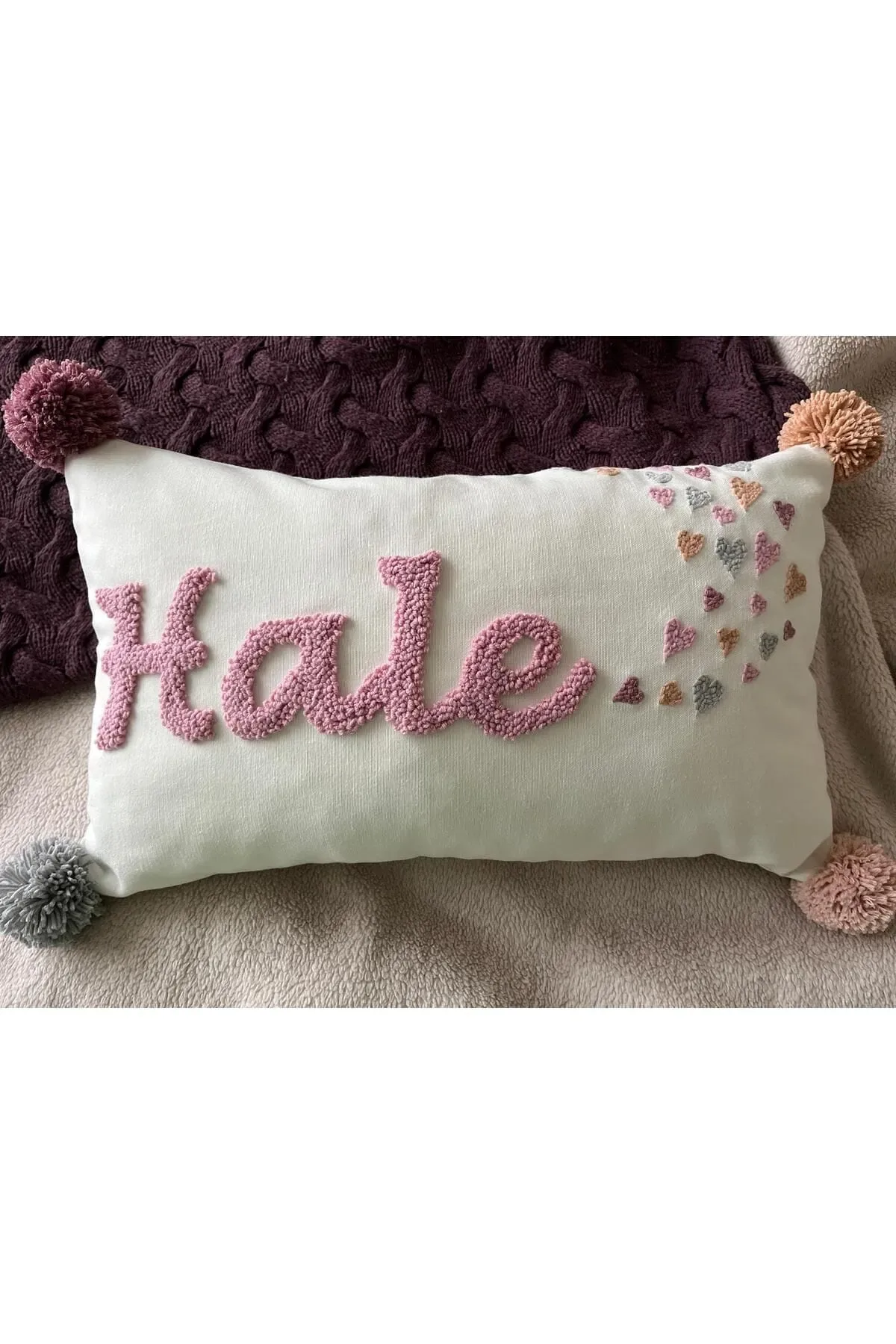 İsme Özel Bebek Takı Yastık Kılıfı Model: PPK062