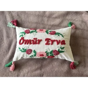 İsme Özel Bebek Takı Yastık Kılıfı Model: PPK063