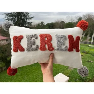 İsme Özel Bebek Takı Yastık Kılıfı Model: PPK064