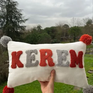 İsme Özel Bebek Takı Yastık Kılıfı Model: PPK064 - Görsel 4