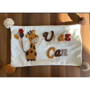 İsme Özel Bebek Takı Yastık Kılıfı Model: PPK069