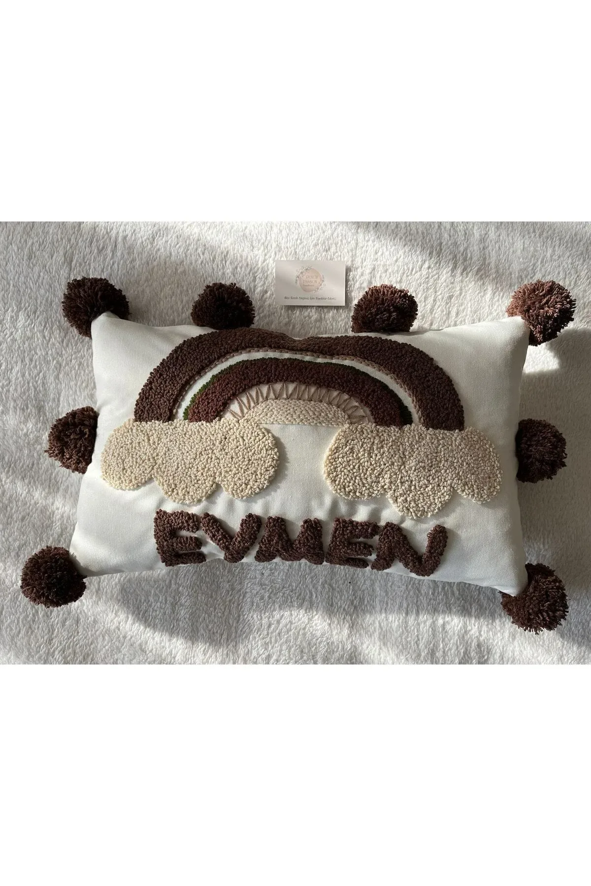İsme Özel Bebek Takı Yastık Kılıfı Model: PPK092