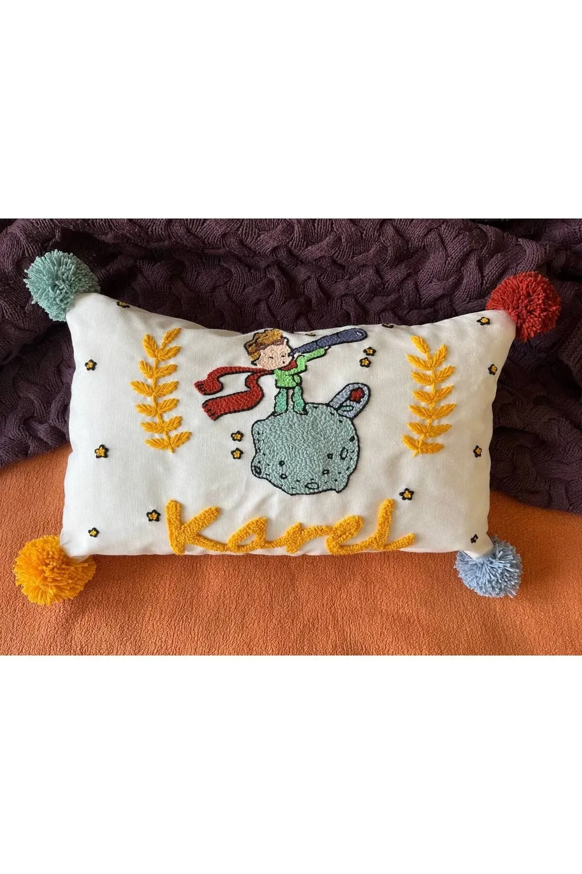 İsme Özel Bebek Takı Yastık Kılıfı Model: PPK135