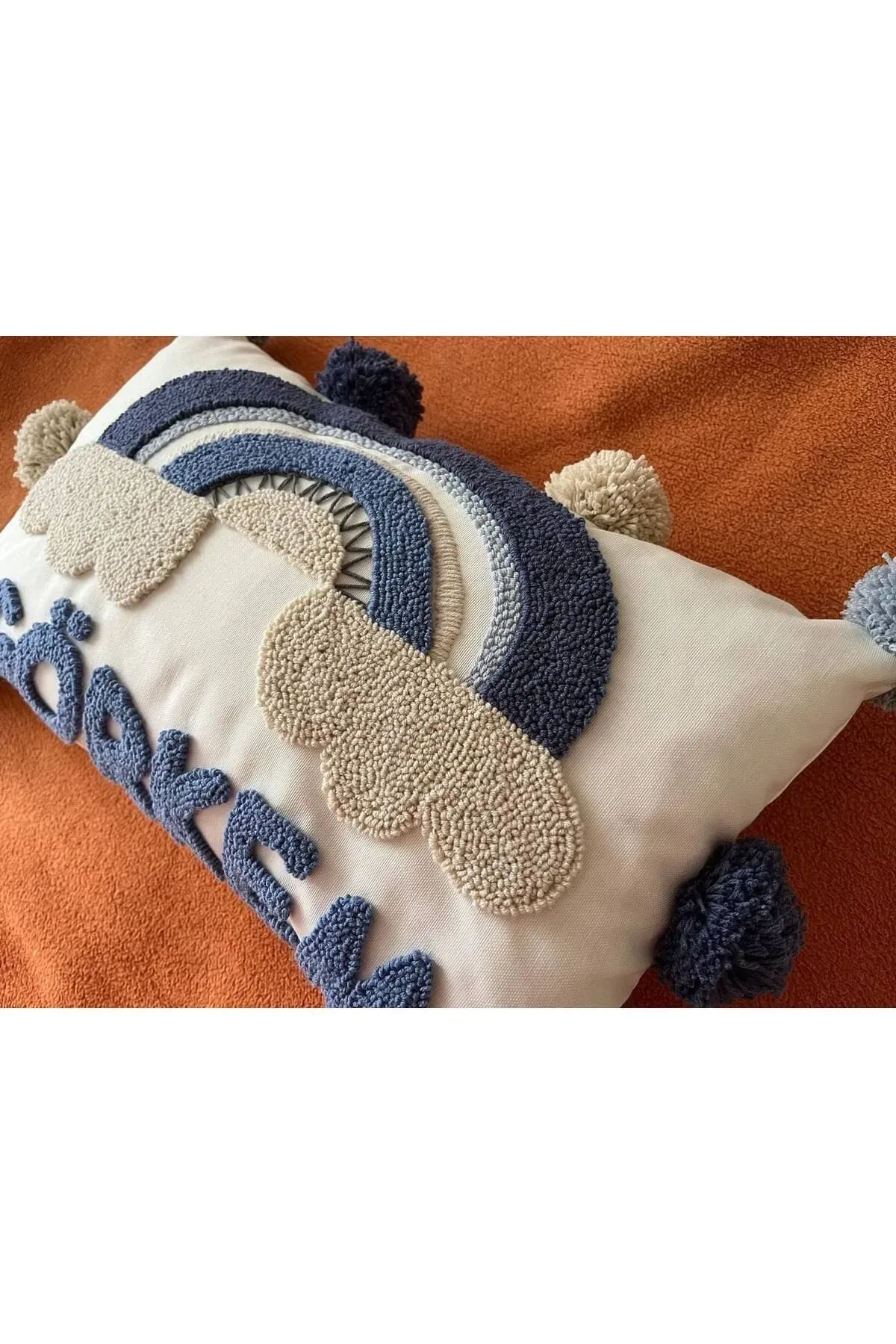 İsme Özel Bebek Takı Yastık Kılıfı Model: PPK137A - Görsel 2