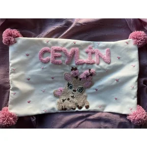 İsme Özel Bebek Takı Yastık Kılıfı Model: PPK150
