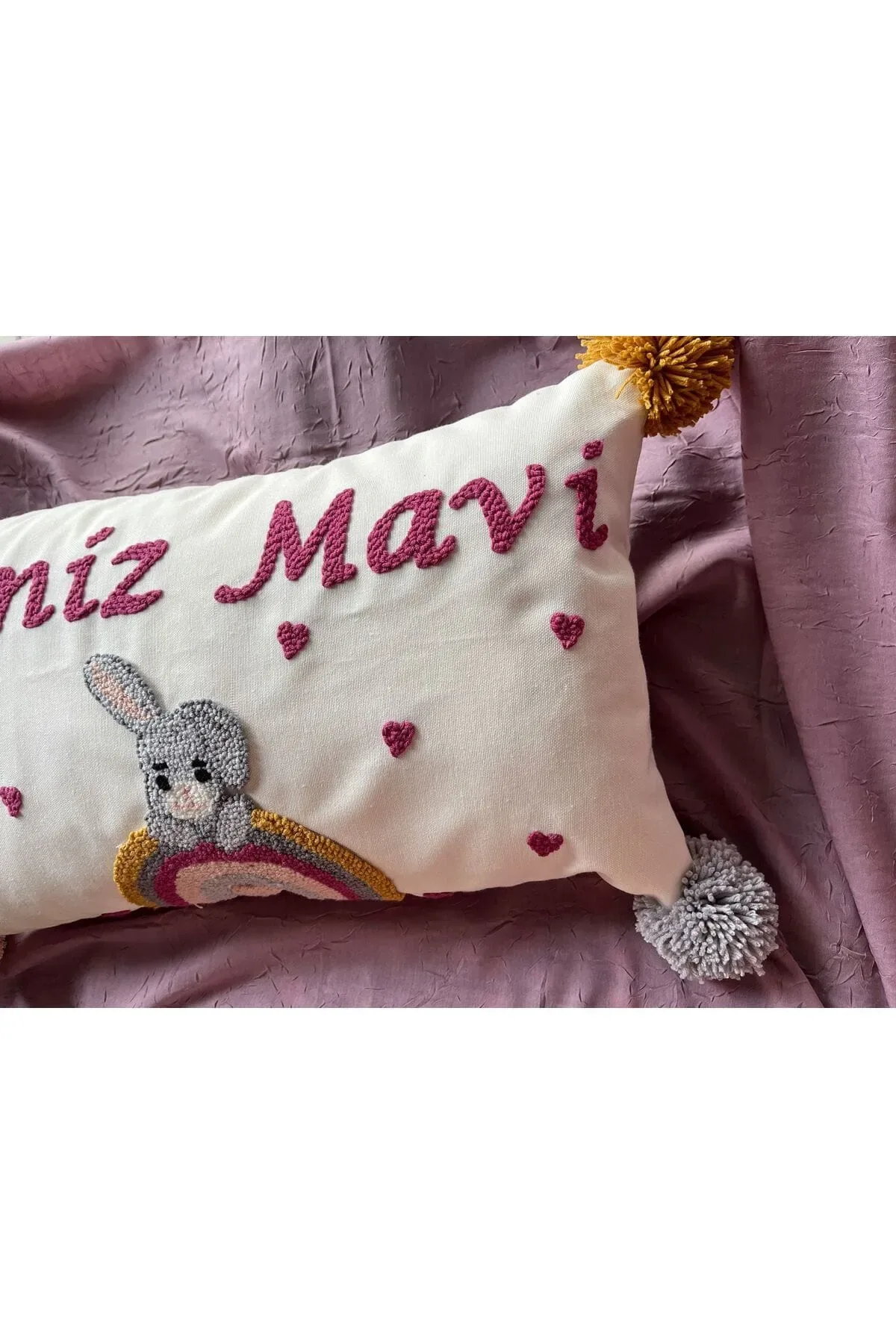 İsme Özel Bebek Takı Yastık Kılıfı Model: PPK153 - Görsel 2