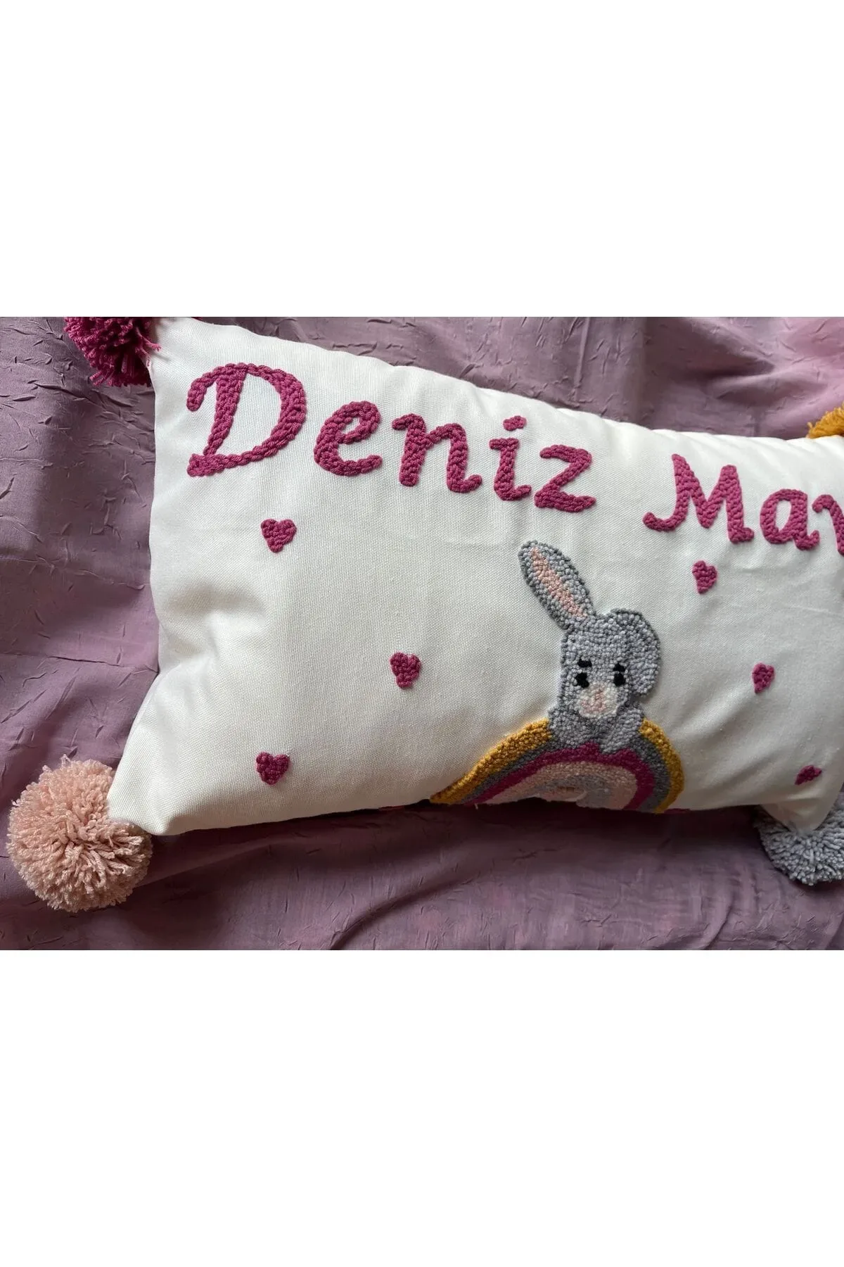 İsme Özel Bebek Takı Yastık Kılıfı Model: PPK153 - Görsel 3