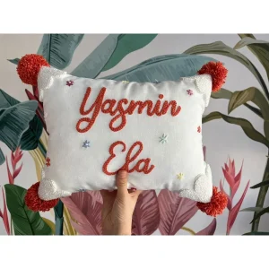 İsme Özel Bebek Takı Yastık Kılıfı Model: PPK164