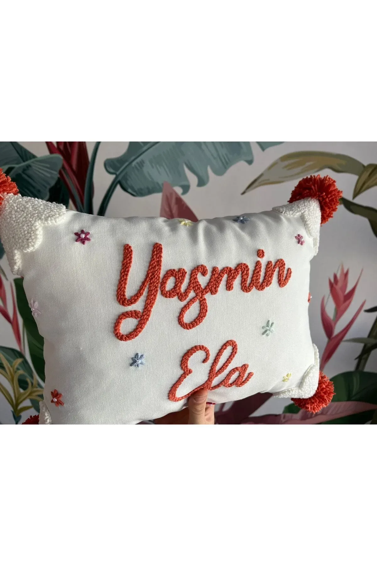 İsme Özel Bebek Takı Yastık Kılıfı Model: PPK164 - Görsel 2