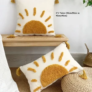 Bebek Dekoratif Kırlent Kılıfı Seti (Punch Nakışlı- İÇ DOLGUSUZ)