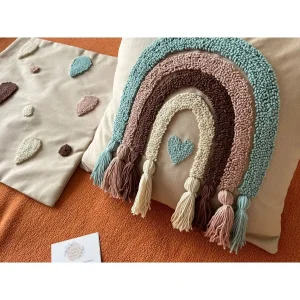 Alternative view of Bebek Dekoratif Kırlent Kılıfı Seti (Punch Nakışlı- İÇ DOLGUSUZ)