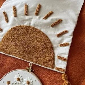 Alternative view of Punch Işlemeli Isimli Kapı Süsü Ve Takı Yastığı Takımı (İÇ DOLGUSUZ)