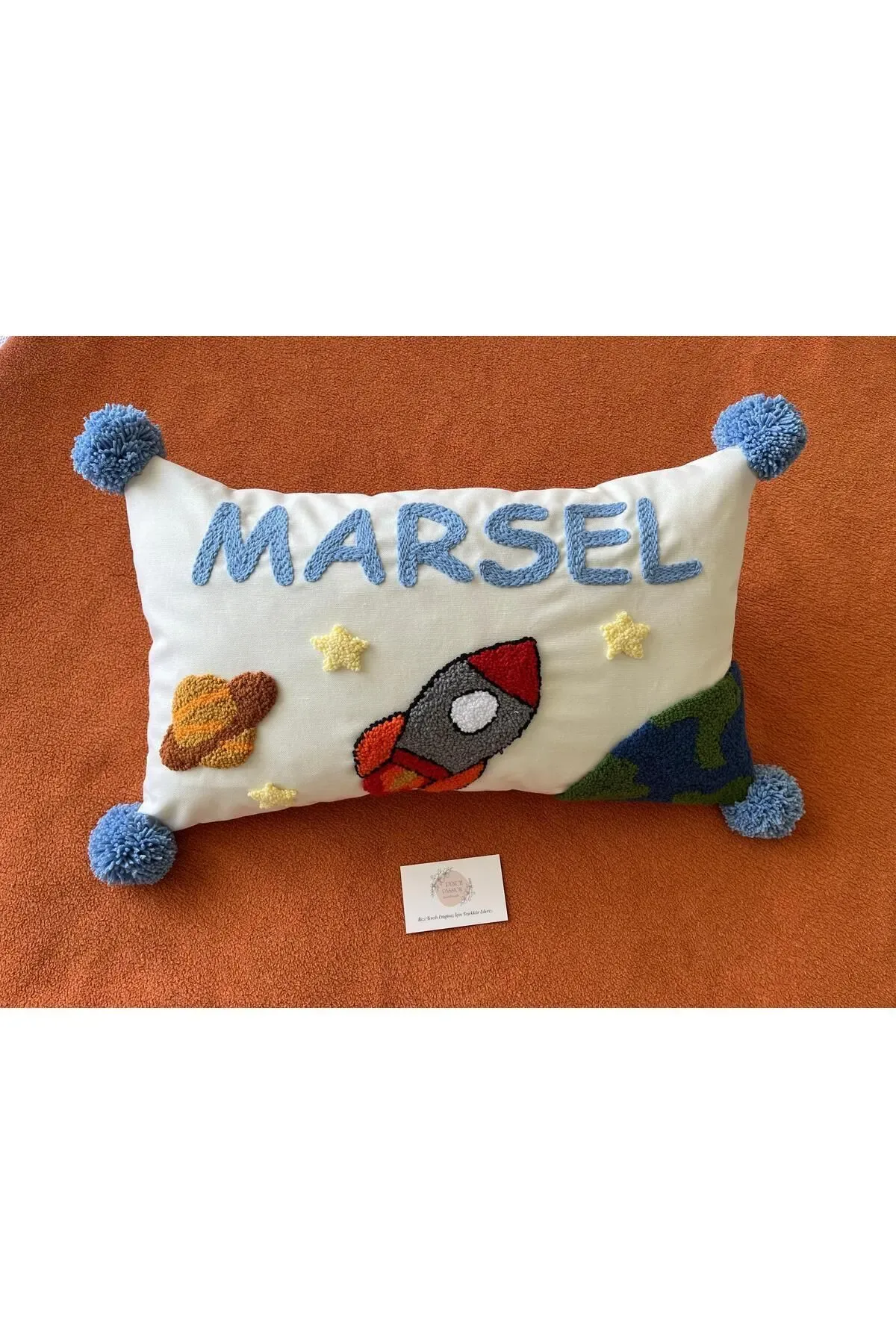 İsme Özel Bebek Takı Yastık Kılıfı Model: PPK121
