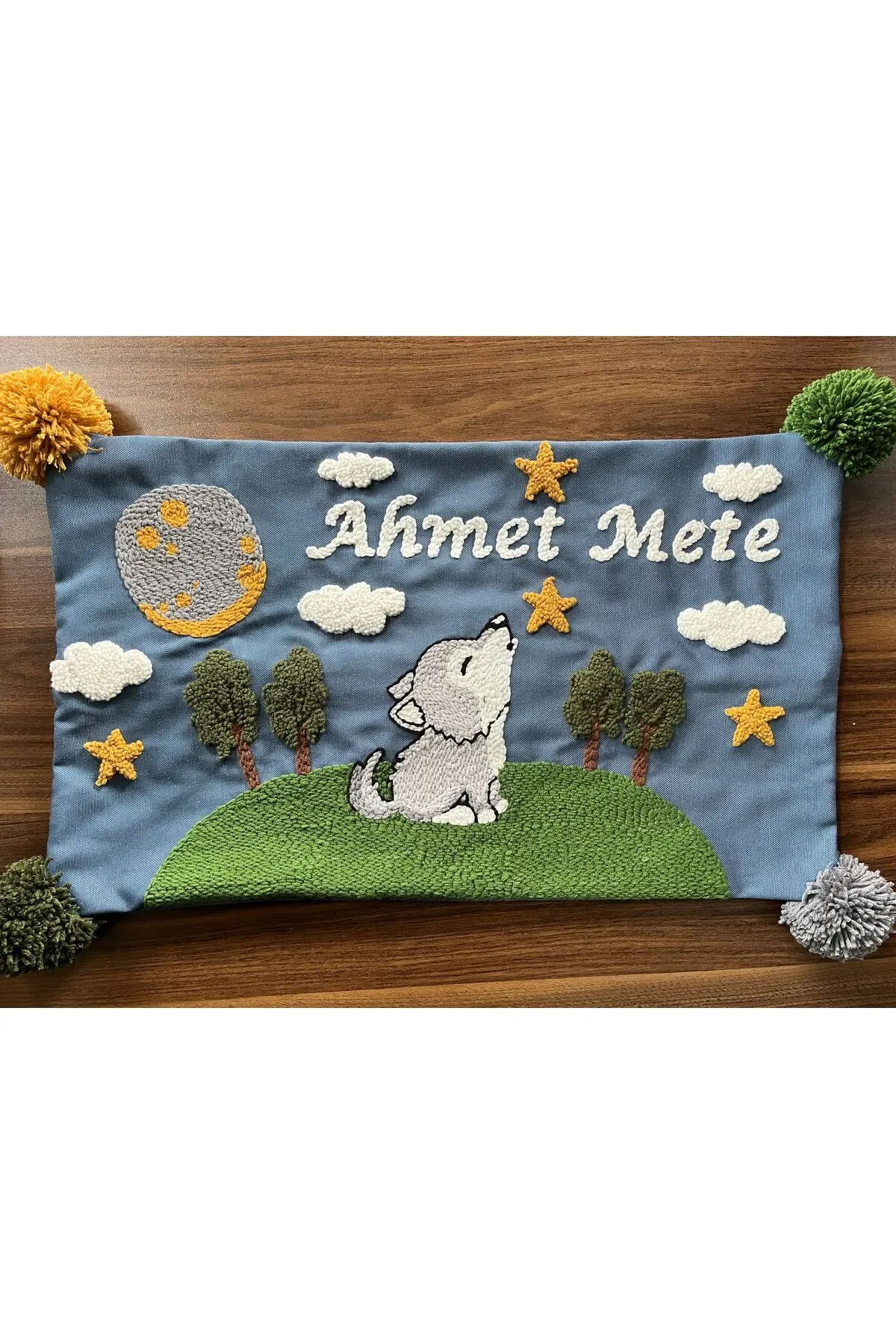 İsme Özel Bebek Takı Yastık Kılıfı Model: PPK167