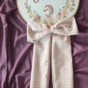 Bebek kapı süsü, hastane kapı süsü, 30cm, punch nakışlı, isimli kapı süsü hediyelik-Model:PP.BKS.0013
