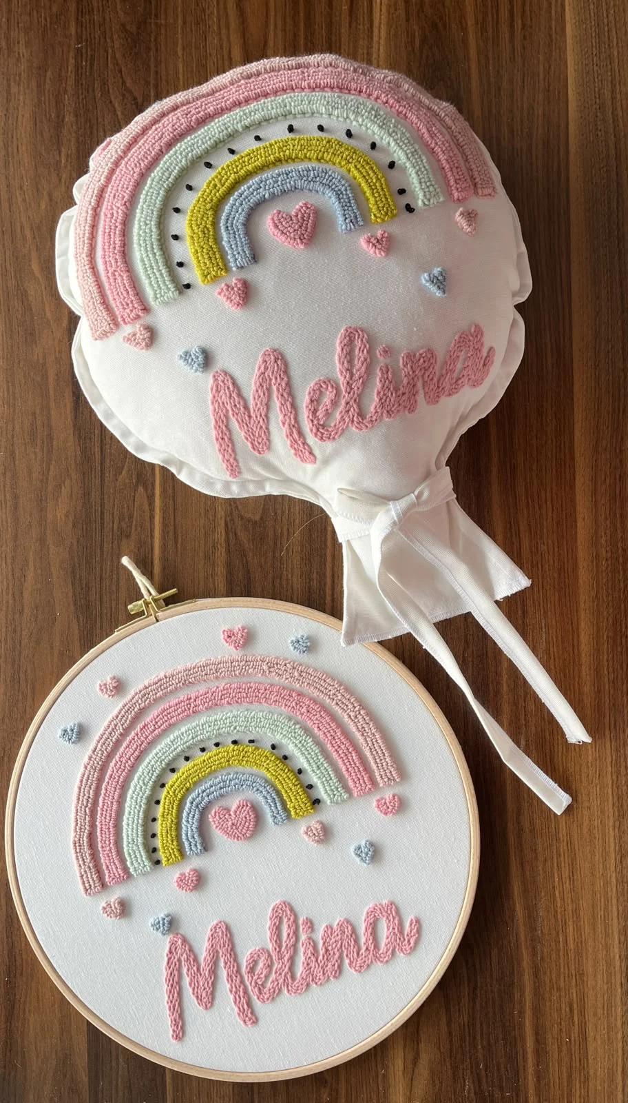 İsimli Bebek kapı süsü ve takı yastığı takımı (İÇ DOLGULU-Balon Yastık) bebek hediyelik-Model:PP.BS.0004